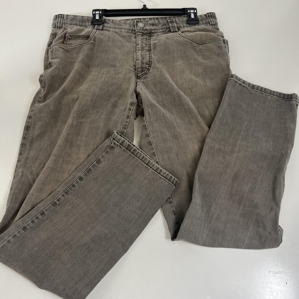 Meyer Diego Jeans Mens 37x31 Gray Medium Wash Regular Fit Straight Denim Stretch